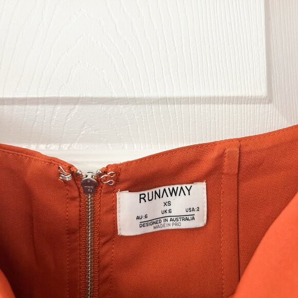 Runaway Rust Orange Off Shoulder Tie Front Mini Dress  Women’s Size XS - Picture 3 of 5